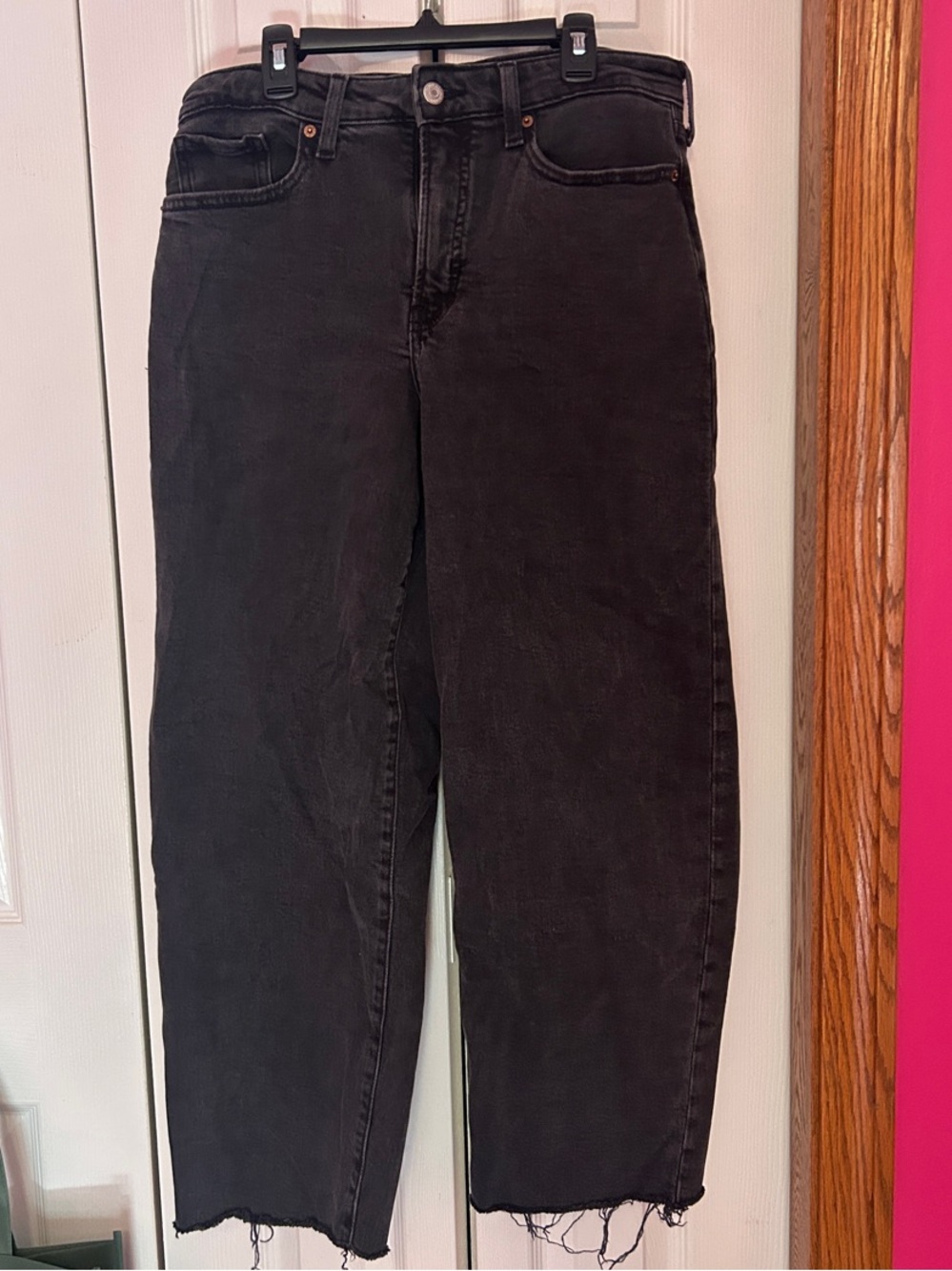 Women's Black High-Rise Straight Jeans - Old Navy